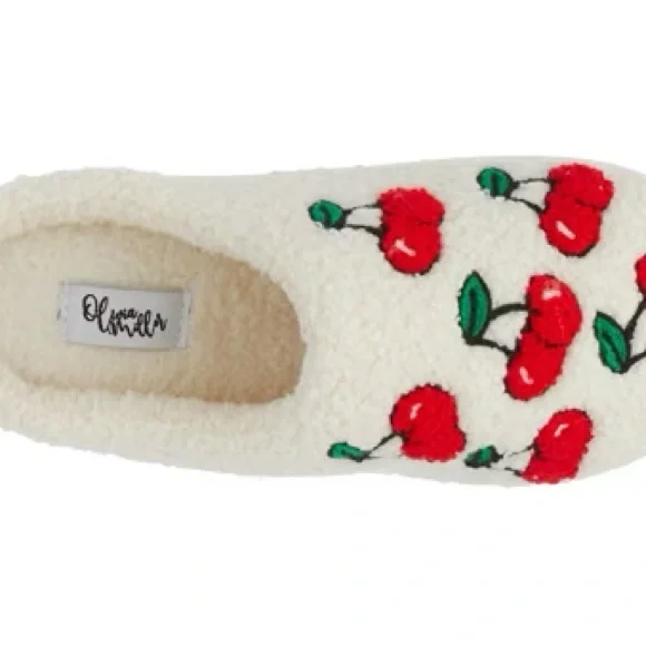 Cozy Cherry Embroidered Slippers - Picture 3 of 11